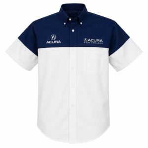 Acura Crew Shirt Black and White Back