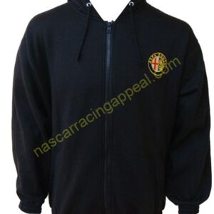 Alfa Romeo Black Hoodie Pullover front