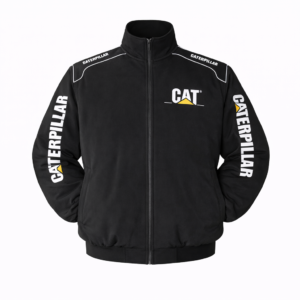 CAT Caterpillar Bulldozer Jacket Black front