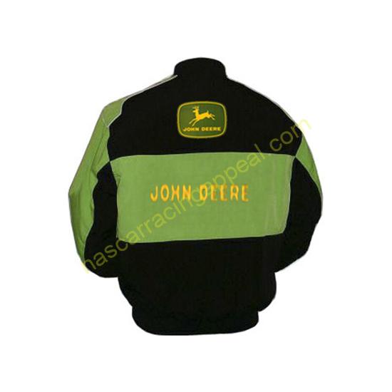 John Deere Jacket Black and Light Green