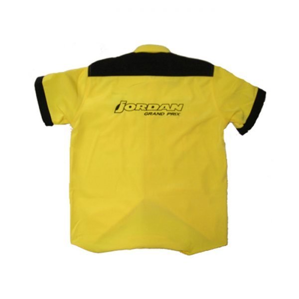 Jordan Grand Prix Crew Shirt Yellow with Black trim back 1