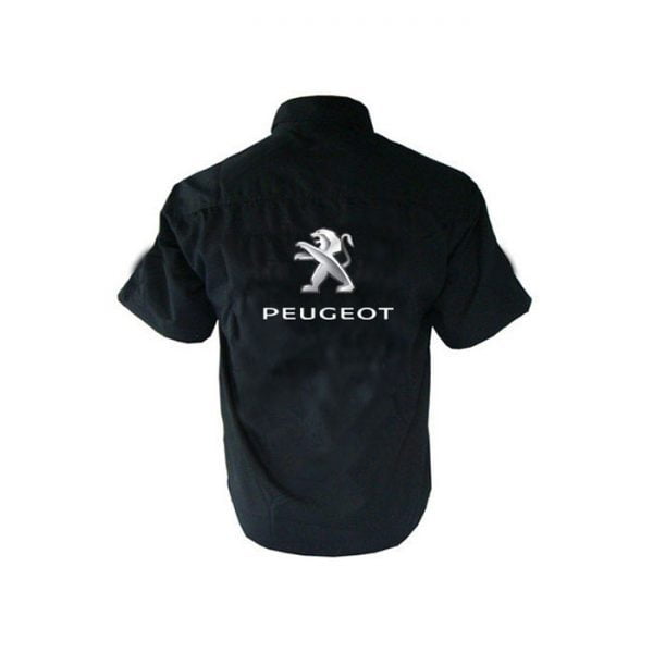 New Peugeot Logo Crew Shirt Black back 600x600 1