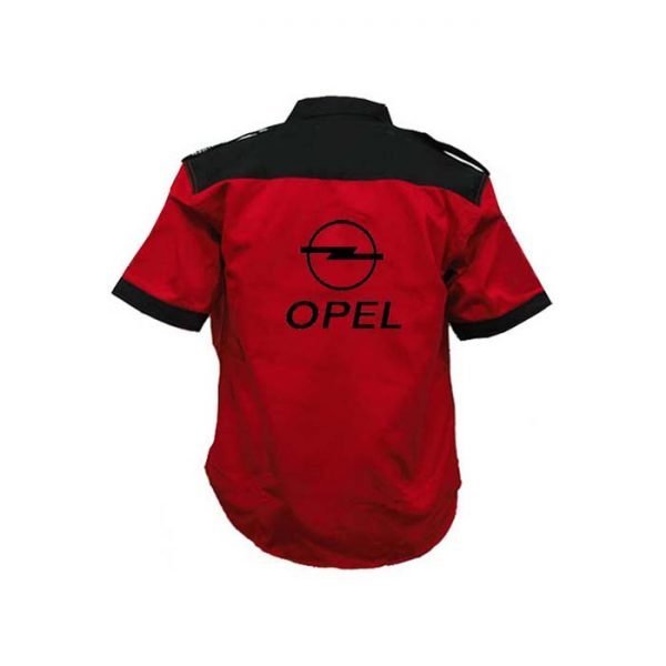 Opel Red and Black Crew Shirt back