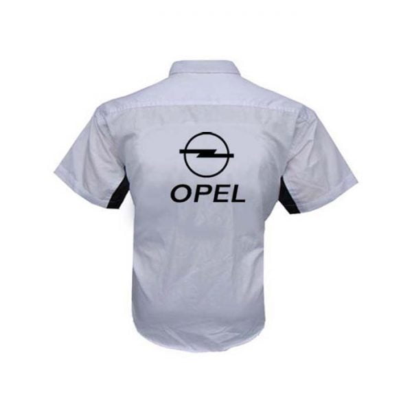 Opel White Crew Shirt back