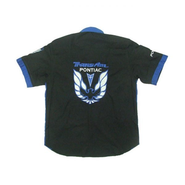 Pontiac Crew Shirt Black and Royal Blue back