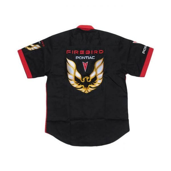 Pontiac Firebird Crew Shirt Bluse Black Red back 1