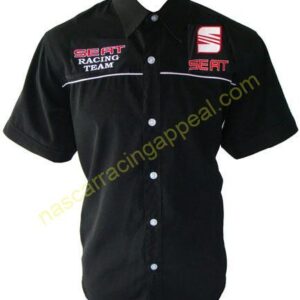 SEAT Racing Shirt, Shirt, Crew Shirt Black, NASCAR Shirt,