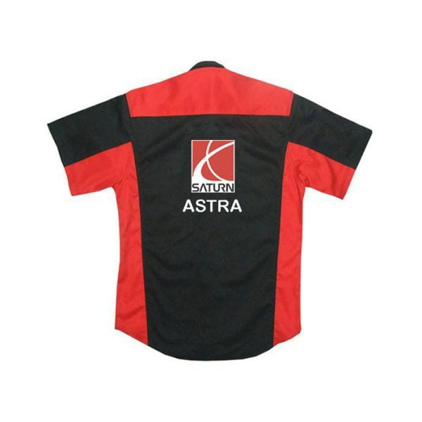 Saturn Astra Black and Red Crew Shirt back