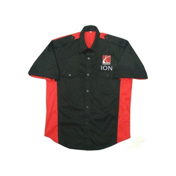 Saturn Ion Black and Red Crew Shirt front
