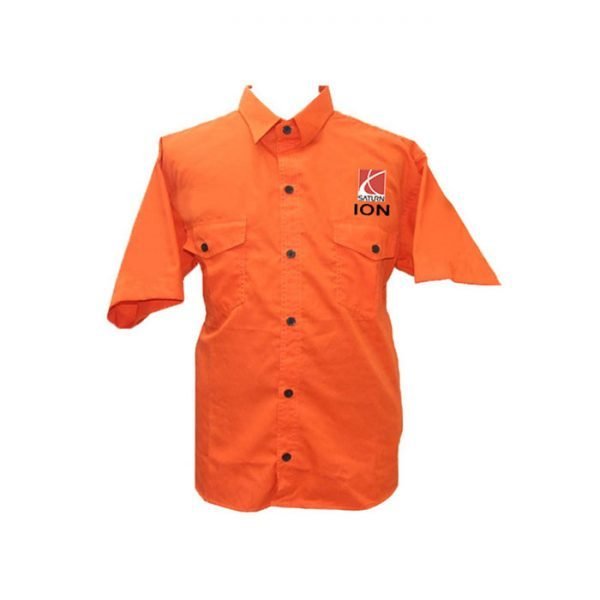 Saturn Ion Orange Crew Shirt front