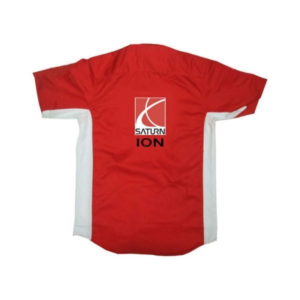 Saturn Ion Red and White Crew Shirt back
