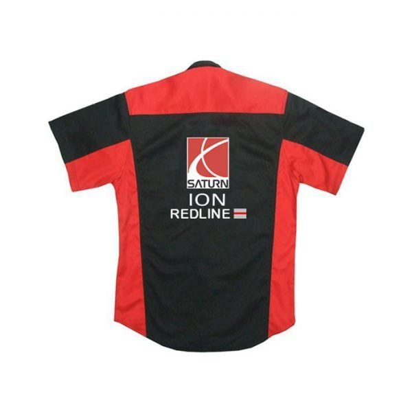 Saturn Ion Redline Black and Red Crew Shirt back