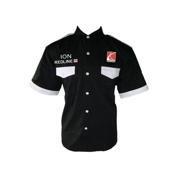 Saturn Ion Redline Black and White Crew Shirt front