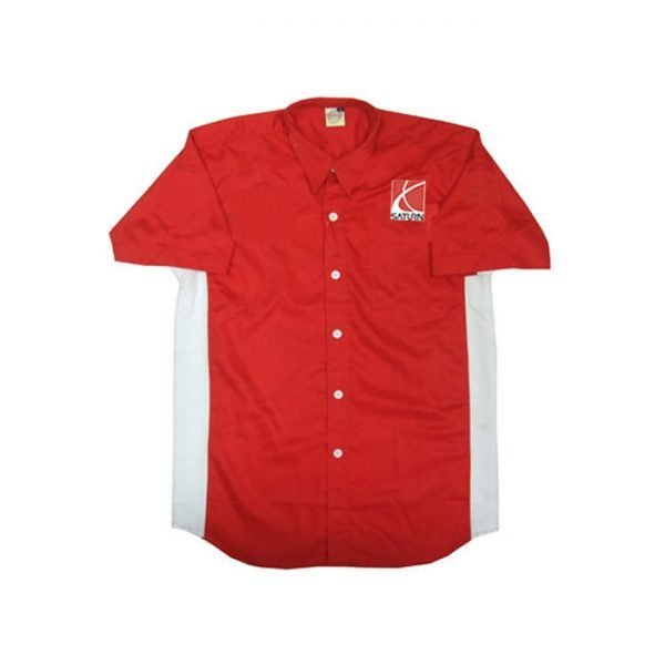 Saturn Red and White Crew Shirt front