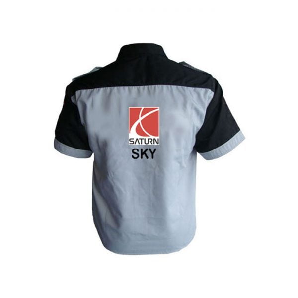 Saturn Sky Gray and Black Crew Shirt back