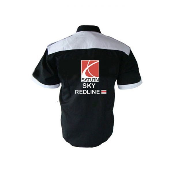 Saturn Sky Redline Black and White Crew Shirt back