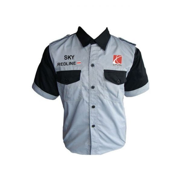 Saturn Sky Redline Gray and Black Crew Shirt front