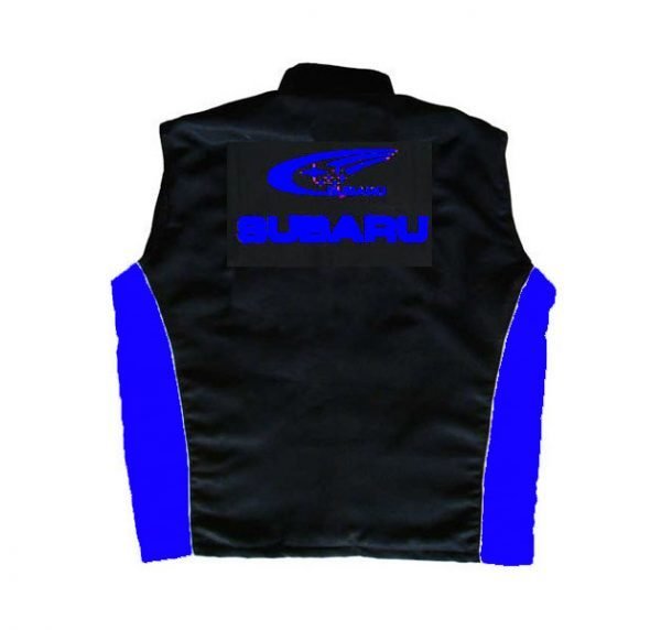 Subaru Logo Vest Black and Blue back 1