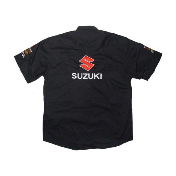 Suzuki Racing Black Red Crew Shirt back