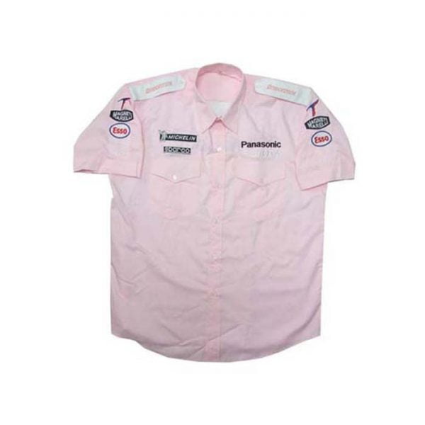 Toyota Crew Shirt Pink and White front