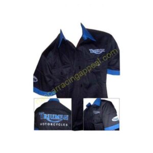 Triumph Motorcycles Crew Shirt Black front and back 600x600
