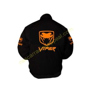 Viper Fangs Jacket Black with Orange Embroidery