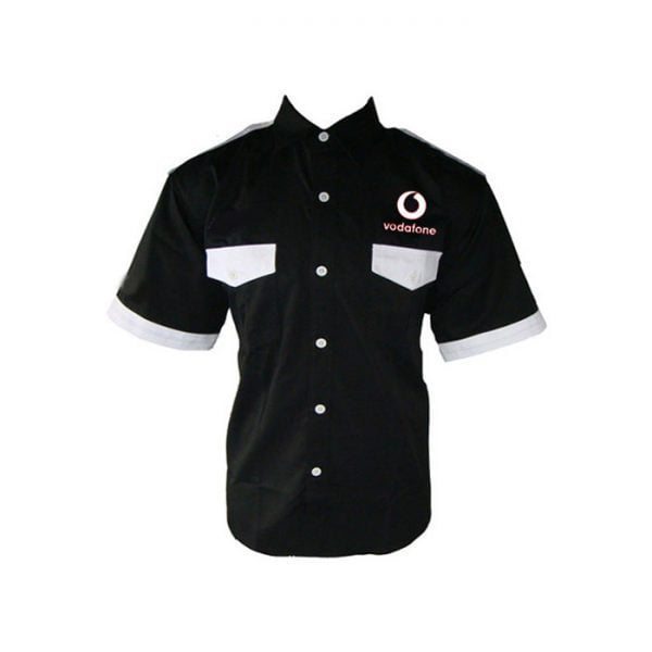 Vodafone Crew Shirt Black and White front