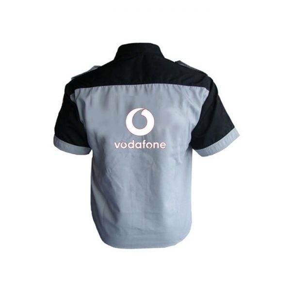 Vodafone Crew Shirt Light Gray and Black back