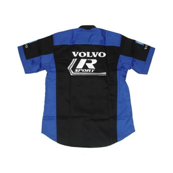 Volvo Crew Shirt Black with Royal Blue back 1