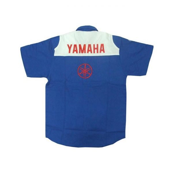 Yamaha Acer Blue White Crew Shirt back