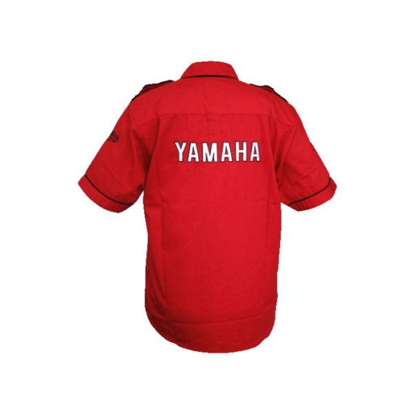 Yamaha Crew Shirt Red and White back