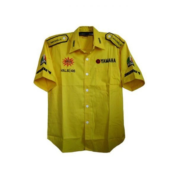 Yamaha Vale 46 Yellow Crew Shirt Hemd front