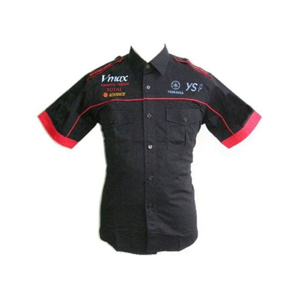 Yamaha Vmax Crew Shirt Black and Red front