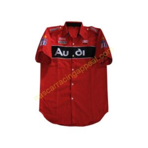 Audi Crew Shirt Red with Black Trim front