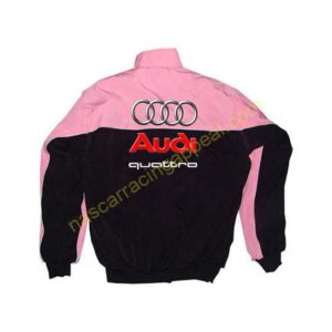 Audi Quattro Racing Jacket Pink and Black back