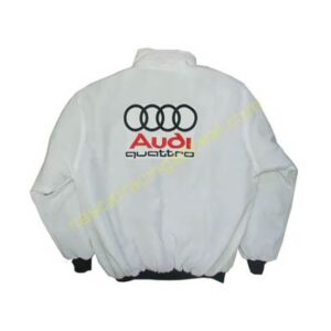 Audi Quattro Racing Jacket White back