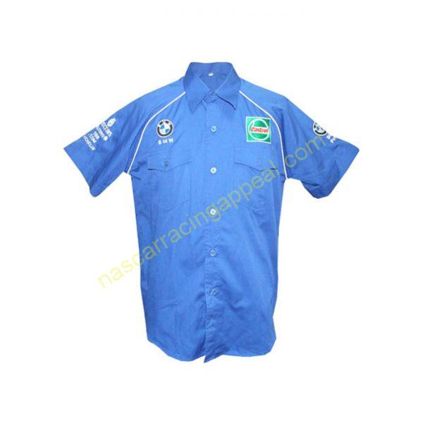 bmw crew shirt royal blue front