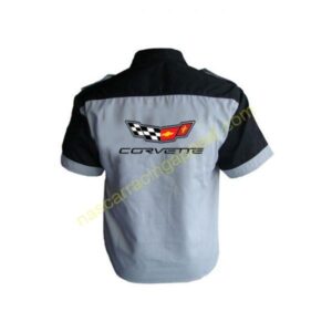 Corvette C7 Crew Shirt Light Gray