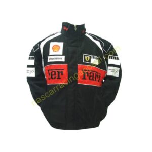 Ferrari Piaggio Aero Black F1 Racing Jacket