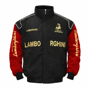 Lamborghini Racing Jacket Black and Red | NASCAR Jacket