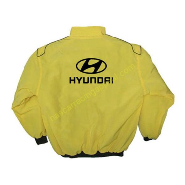 Hyundai Racing Jacket Yellow back