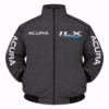 Acura ILX black jacket with white sleeve logos and ILX back print