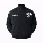 Bright yellow Aprilia racing jacket featuring minimal embroidery for a sleek and everyday motorsport look.