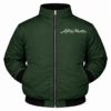 green Aston Martin jacket with script logo embroidered design
