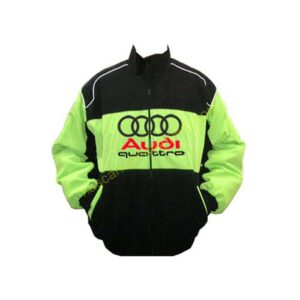 Audi Quattro Black Green Racing Jacket