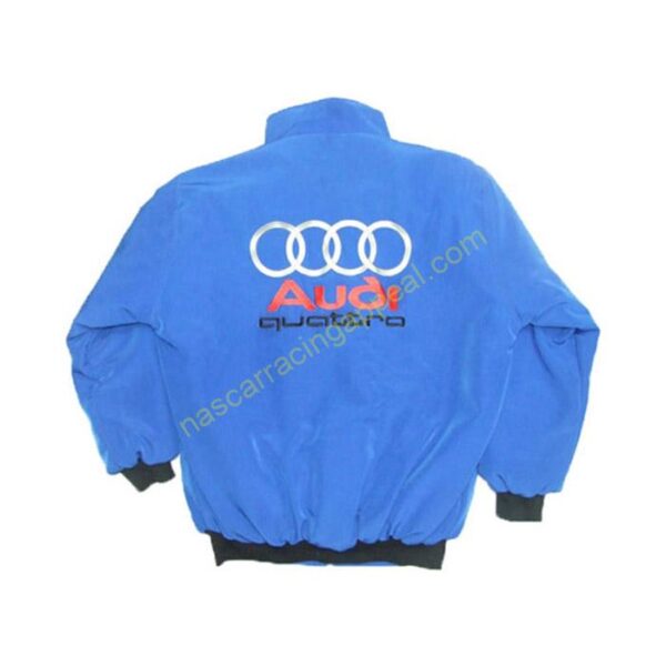 Audi Quattro Racing Jacket Royal Blue | NASCAR Jacket - Image 2