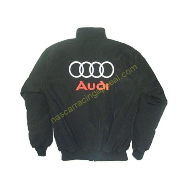 Audi Sport Racing Jacket Light Gray and Black back