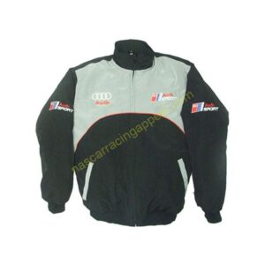 Audi Sport Racing Jacket Light Gray and Black