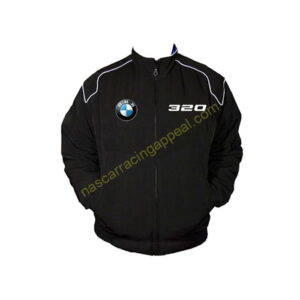 BMW 320 Racing Jacket Black With White piping