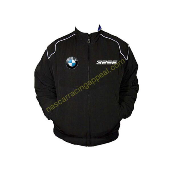 BMW 325E Racing Jacket Black With White Piping